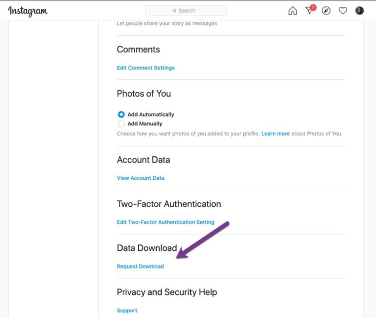 How to Download Your Full Instagram Account data
