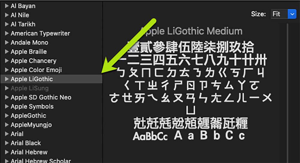 activating an apple font