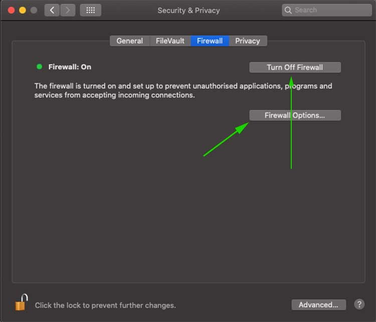 private internet access mac firewall