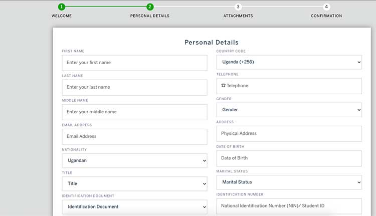 A Stanbic Bank Account Opening Form