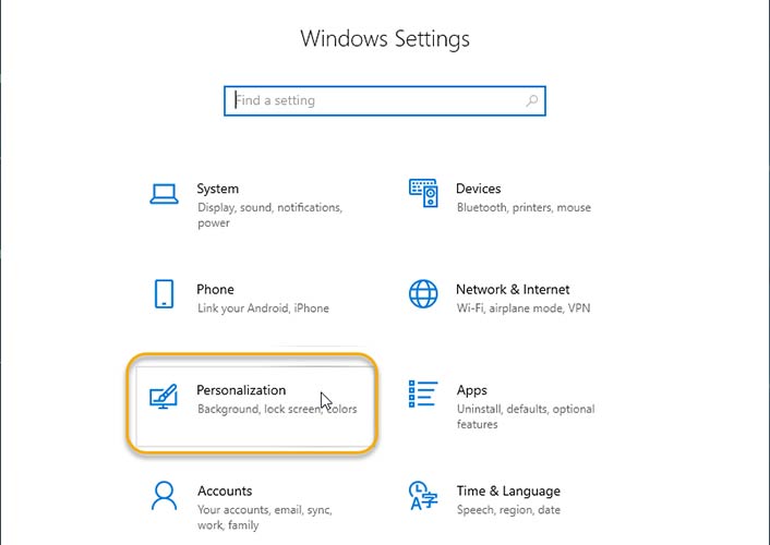 how to change windows 10 wallpaper through personalisation settings