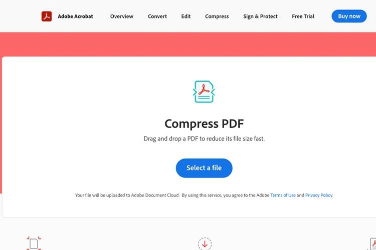 Adobe PDF compressor