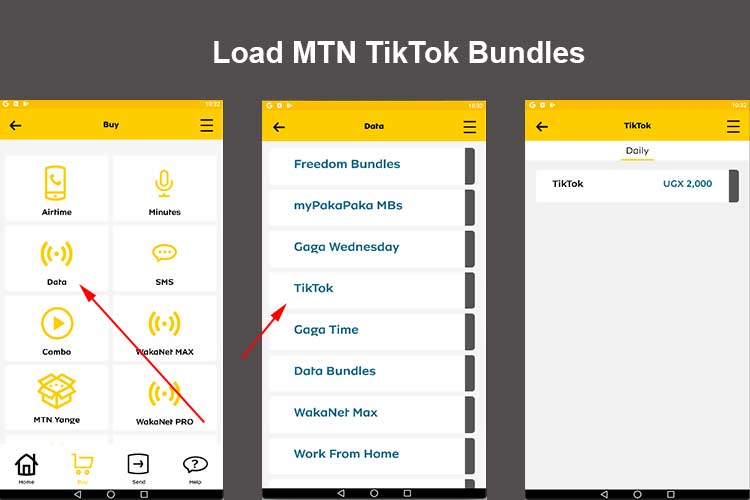 How to load MTN TikTok Bundles