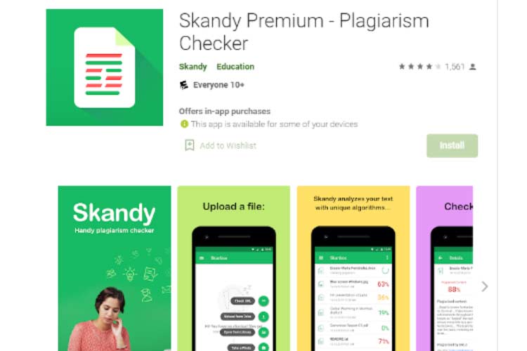 Skandy Premium Plagiarism Checker App