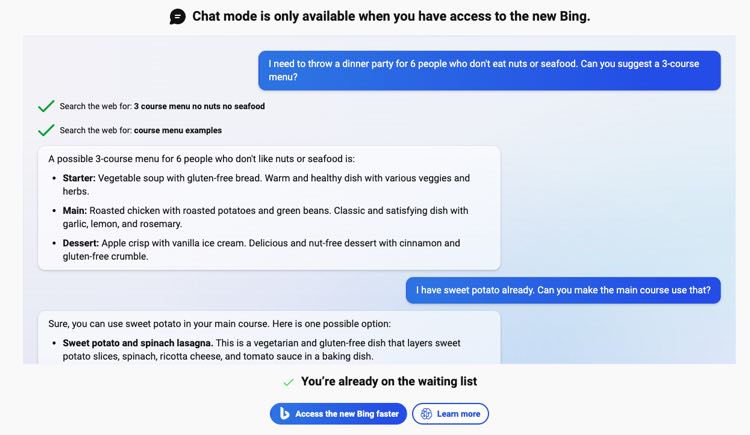 Bing AI Chat Wait list