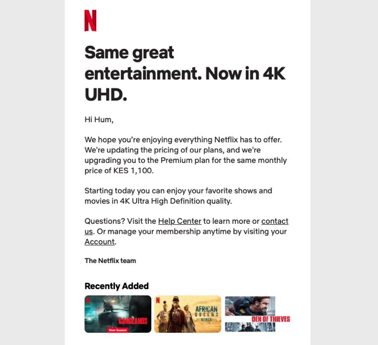 Reduced Netflix for Sub Saharan Africa Users