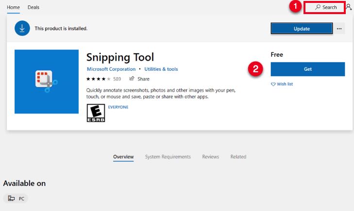 The Snipping Tool on Windows 11