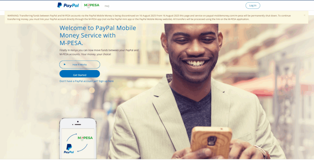 Old PayPal to MPESA Portal
